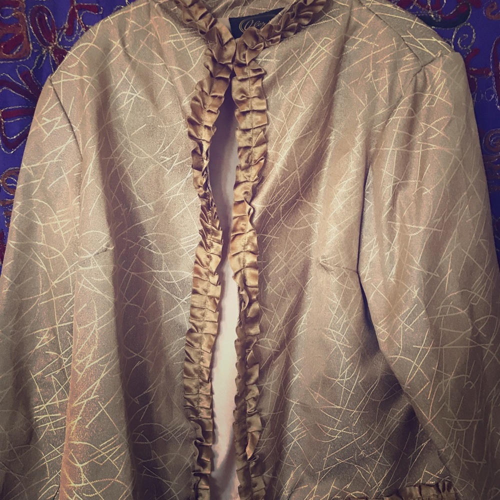 Jacket gold satin